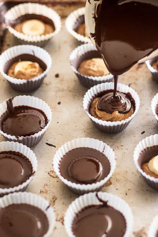 Bacon Banana Nut Butter Chocolate Cups | by Sonia! The Healthy Foodie