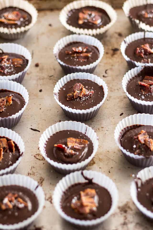 Bacon Banana Nut Butter Chocolate Cups | by Sonia! The Healthy Foodie