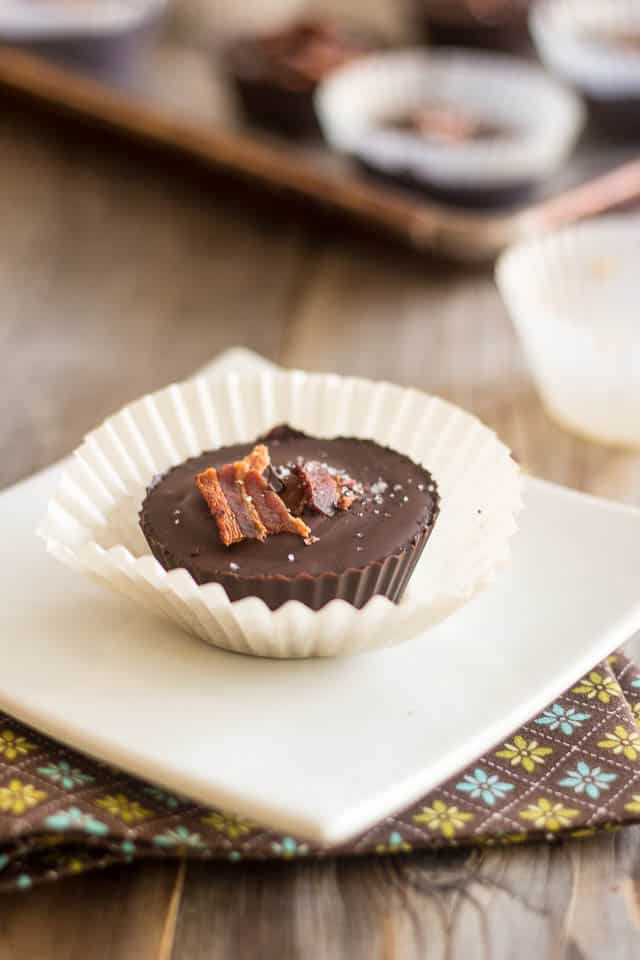 Bacon Banana Nut Butter Chocolate Cups | by Sonia! The Healthy Foodie