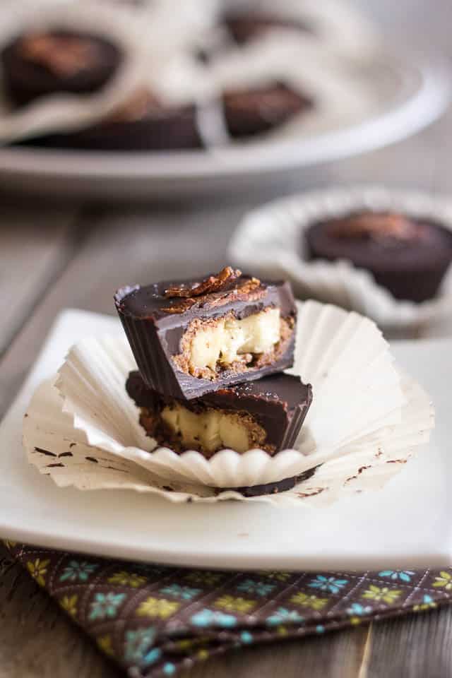 Bacon Banana Nut Butter Chocolate Cups | by Sonia! The Healthy Foodie