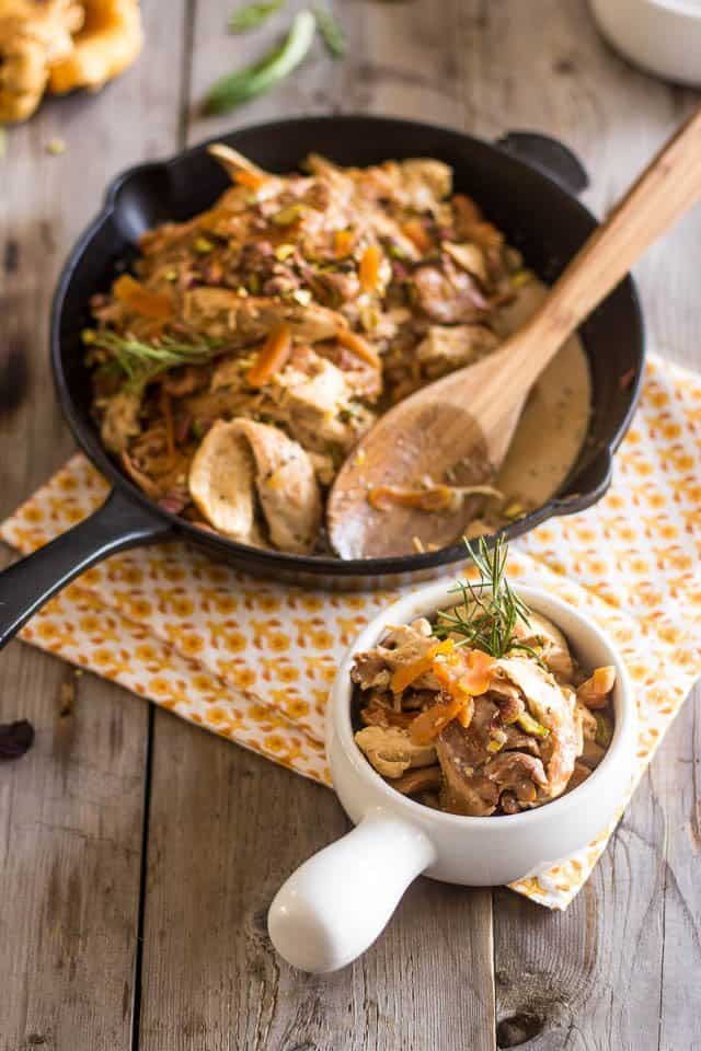 Chicken Chanterelles Goat Cheese Casserole | by Sonia! The Healthy Foodie