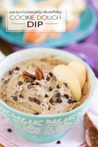 Made with wholesome ingredients like chestnuts, cashews, dates, coconut, honey and cacao butter, this surprisingly healthy Cookie Dough Dip tastes so good, no one will ever guess that it's this healthy...