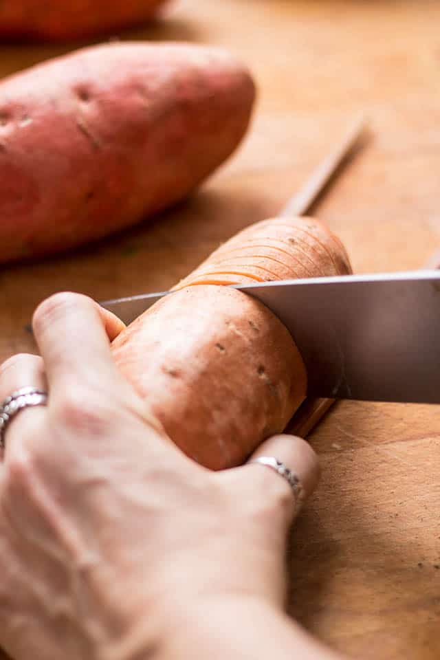 Hasselback Sweet Potatoes | by Sonia! The Healthy Foodie