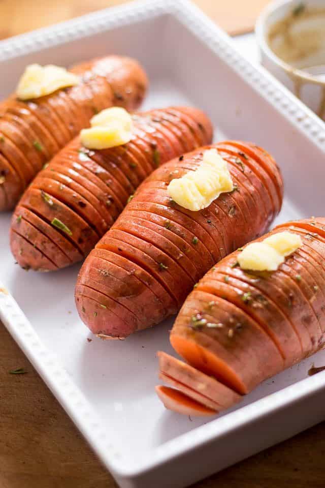 Hasselback Sweet Potatoes | by Sonia! The Healthy Foodie