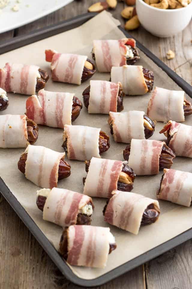 Bacon Wrapped Stuffed Dates | by Sonia! The Healthy Foodie