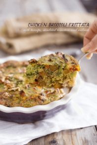 Chicken Broccoli Frittata |by Sonia! The Healthy Foodie