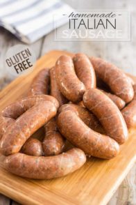 These Gluten Free Homemade Italian Sausages have all of the flavor, but none of the fillers! Try them once, you'll never go back!