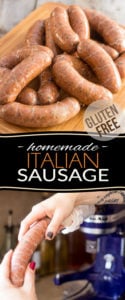 These Gluten Free Homemade Italian Sausages have all of the flavor, but none of the fillers! Try them once, you'll never go back - making your own all natural, healthy sausage at home isn't as complicated as you may think and will definitely earn you some well deserved bragging rights!