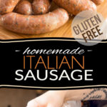 These Gluten Free Homemade Italian Sausages have all of the flavor, but none of the fillers! Try them once, you'll never go back - making your own all natural, healthy sausage at home isn't as complicated as you may think and will definitely earn you some well deserved bragging rights!