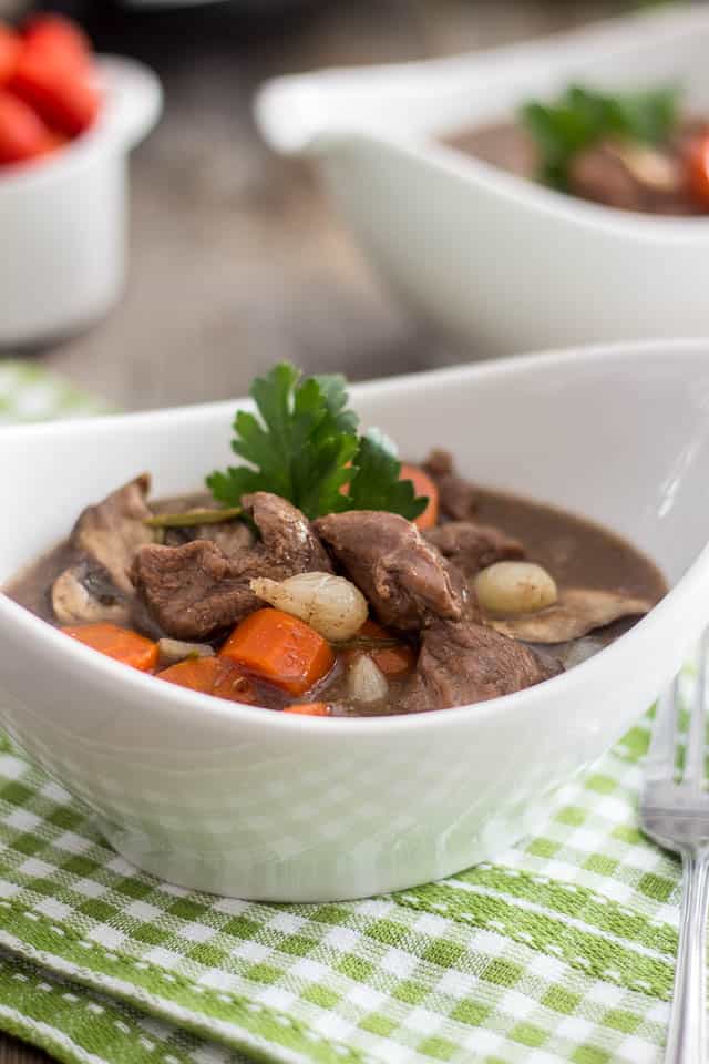 Slow Cooker Boeuf Bourguignon • The Healthy Foodie 