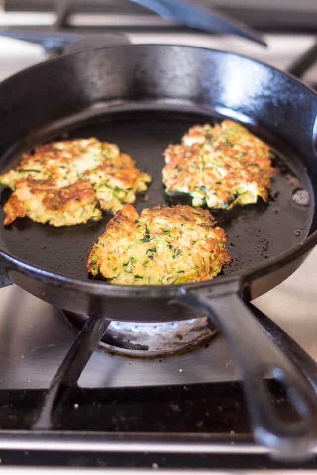 Paleo Zucchini & Shrimp Fritters | www.thehealthyfoodie.com
