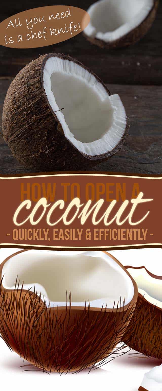 Learn How to Crack Open a Coconut Quickly Easily and Painlessly using nothing but a Chef Knife