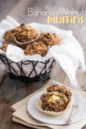 Paleo Banana Walnut Muffins | www.thehealthyfoodie.com