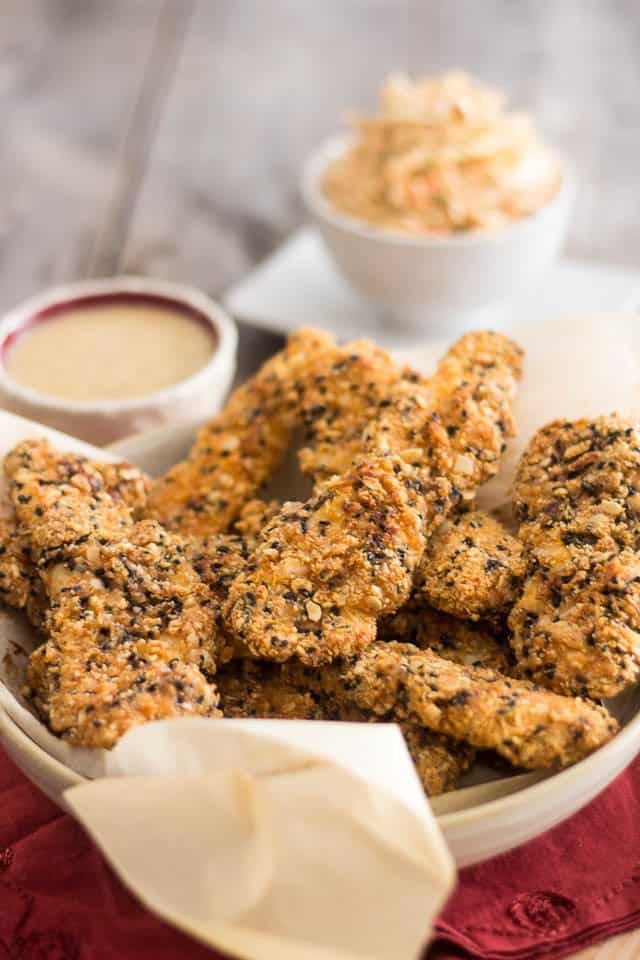Paleo Chicken Fingers | www.thehealthyfoodie.com