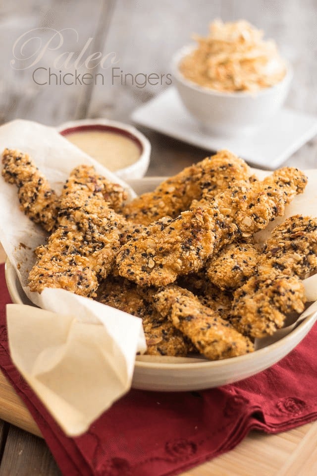 Paleo Chicken Fingers | www.thehealthyfoodie.com