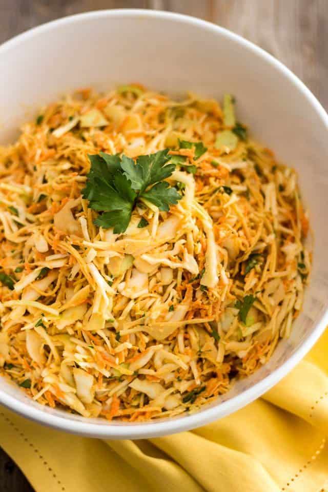 Squeaky Clean Coleslaw | www.thehealthyfoodie.com