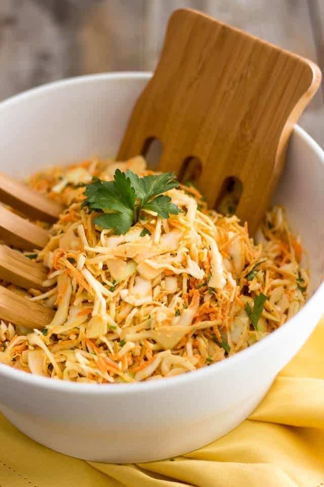 Squeaky Clean Coleslaw | www.thehealthyfoodie.com
