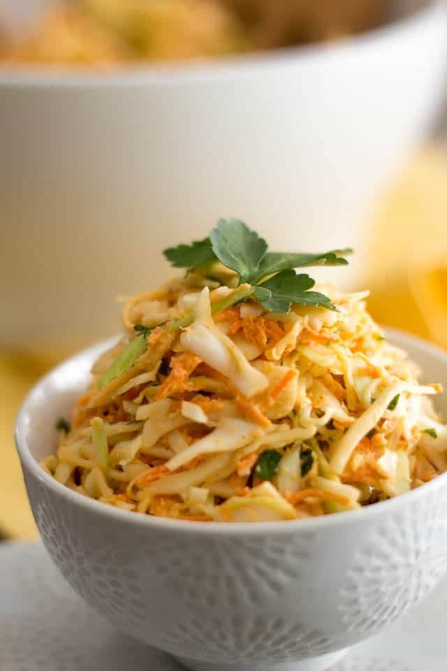 Squeaky Clean Coleslaw | www.thehealthyfoodie.com