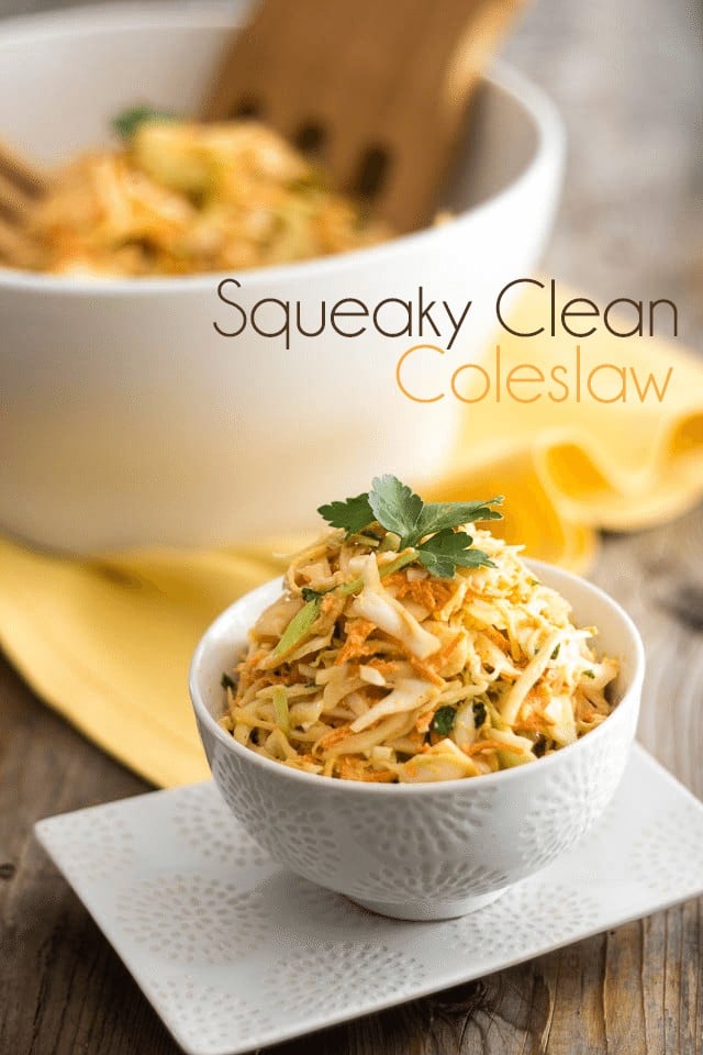 Squeaky Clean Coleslaw | www.thehealthyfoodie.com