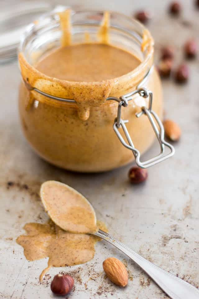 Toasted Almond Hazelnut Butter | www.thehealthyfoodie.com