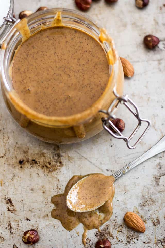 Toasted Almond Hazelnut Butter | www.thehealthyfoodie.com