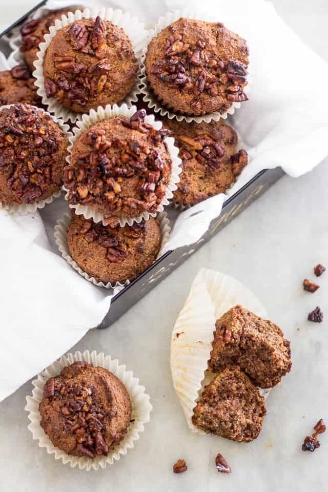 Buttered Pecans Muffins | www.thehealthyfoodie.com