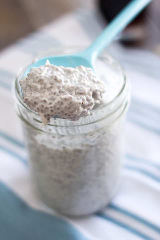 Quick Coconut Chia Seed Pudding | www.thehealthyfoodie.com