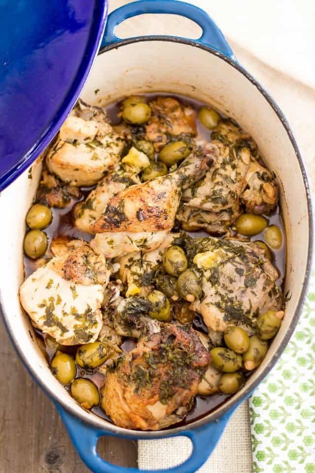 Moroccan Chicken with Olives |www.thehealthyfoodie.com
