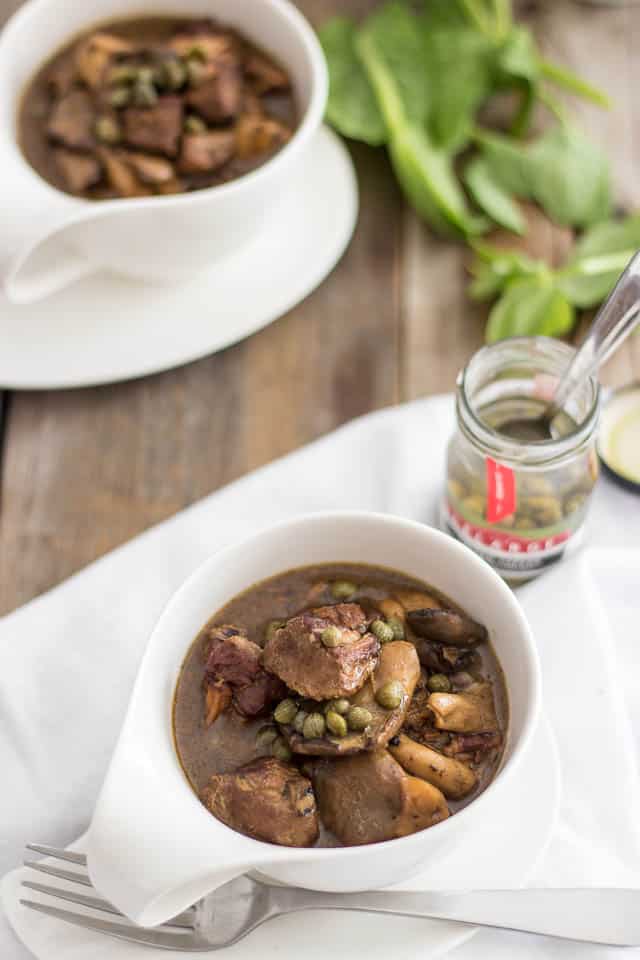 Slow Cooker Pork Stew with Oyster Mushrooms | www.thehealthyfoodie.com