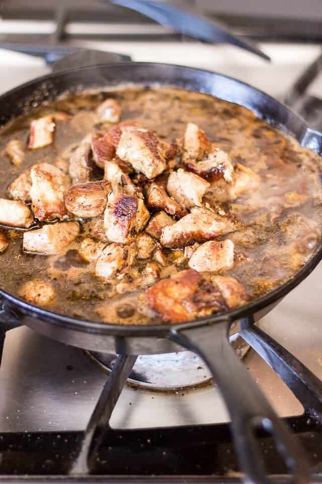 Slow Cooker Pork Stew with Oyster Mushrooms | www.thehealthyfoodie.com