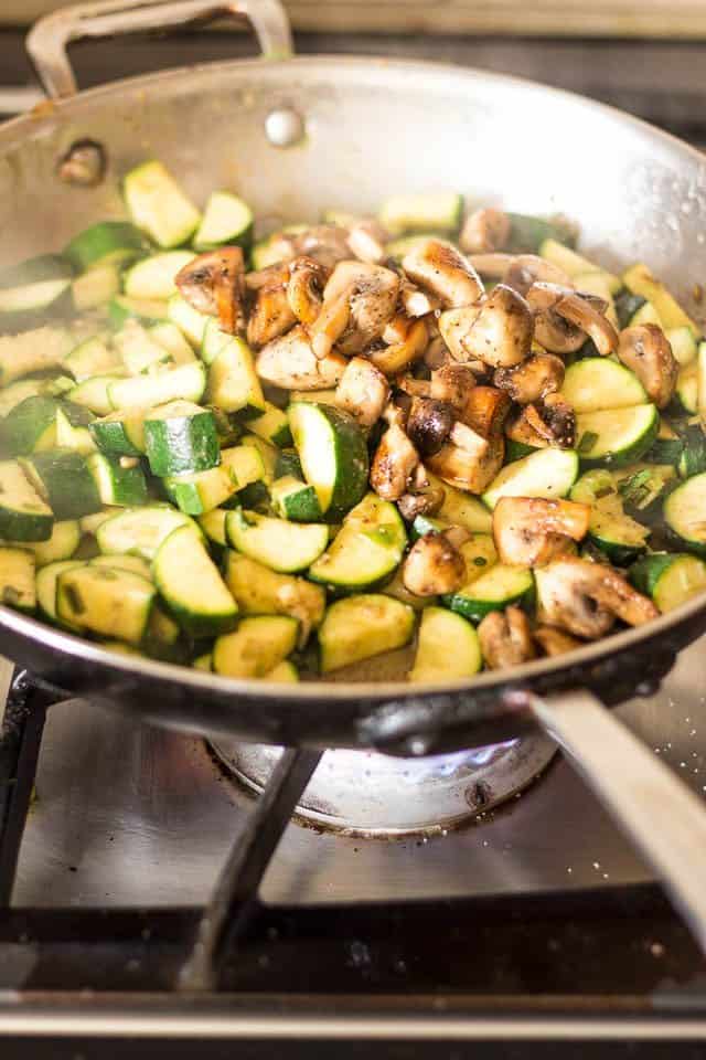 Sauteed Zucchini and Mushrooms | thehealthyfoodie.com