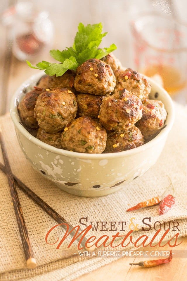 Sweet and Sour Meatballs | thehealthyfoodie.com