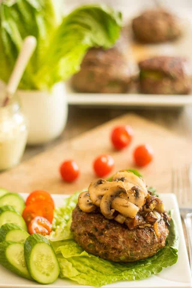 Avocado and Spicy Mayo Stuffed Burger | thehealthyfoodie.com