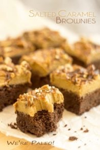 Paleo Salted Caramel Brownies | thehealthyfoodie.com