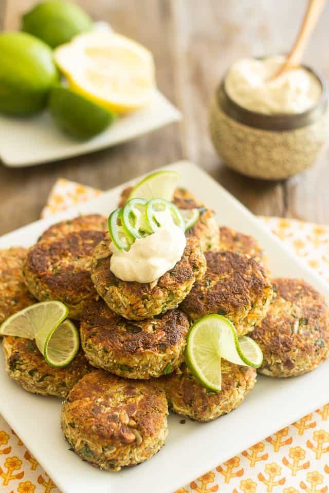 Loaded Cauliflower Fritters | thehealthyfoodie.com