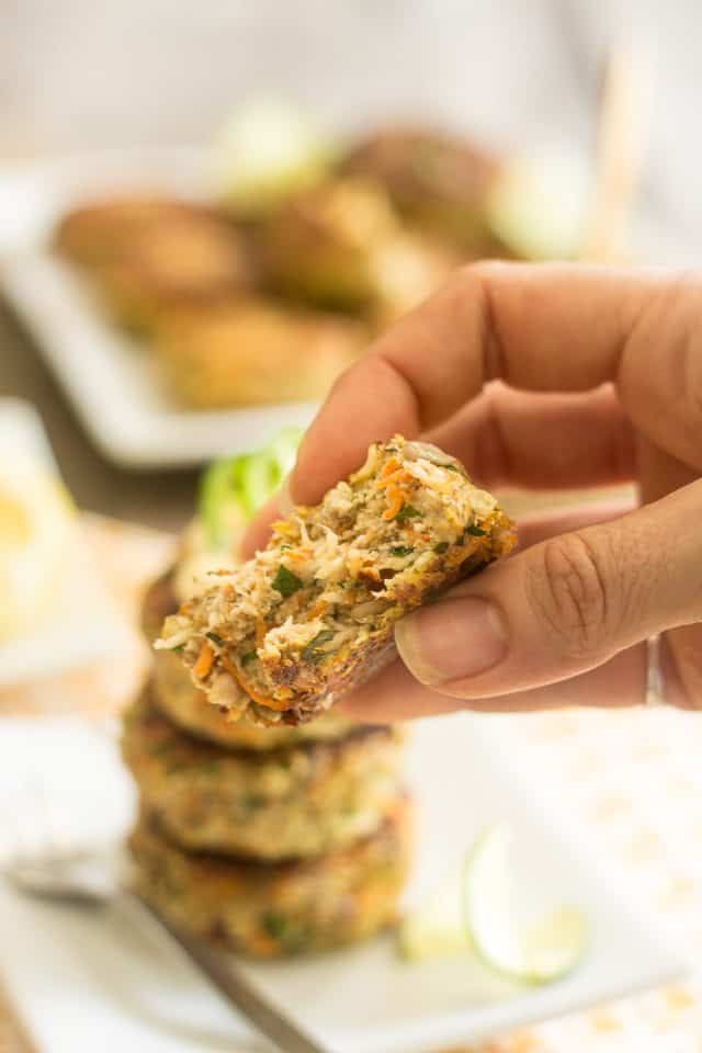 Loaded Cauliflower Fritters | thehealthyfoodie.com