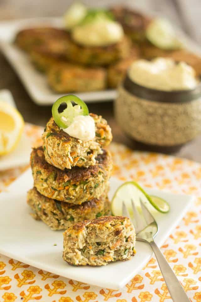 Loaded Cauliflower Fritters | thehealthyfoodie.com