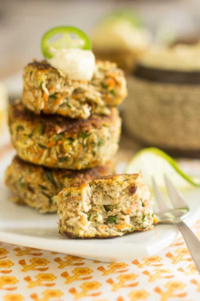 Loaded Cauliflower Fritters | thehealthyfoodie.com