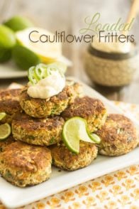 Loaded Cauliflower Fritters | thehealthyfoodie.com