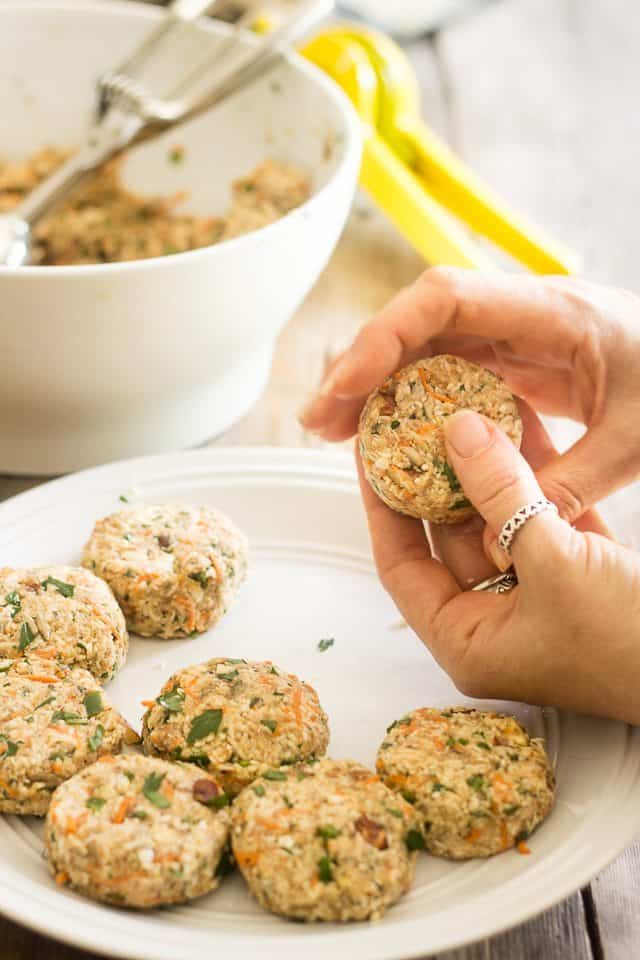 Loaded Cauliflower Fritters | thehealthyfoodie.com