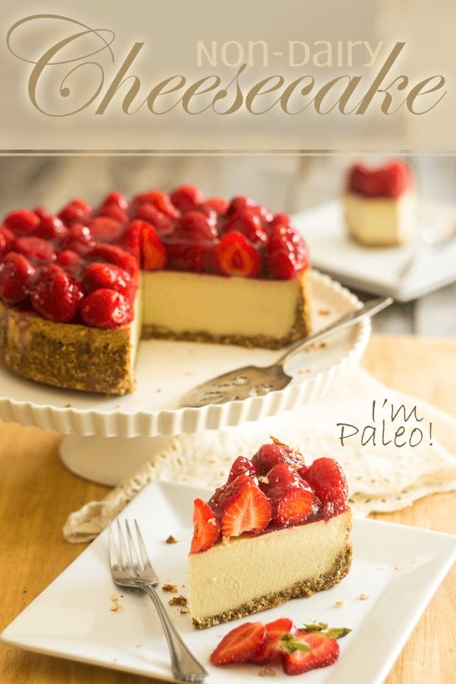 Dairy Free Paleo Strawberry Cheesecake