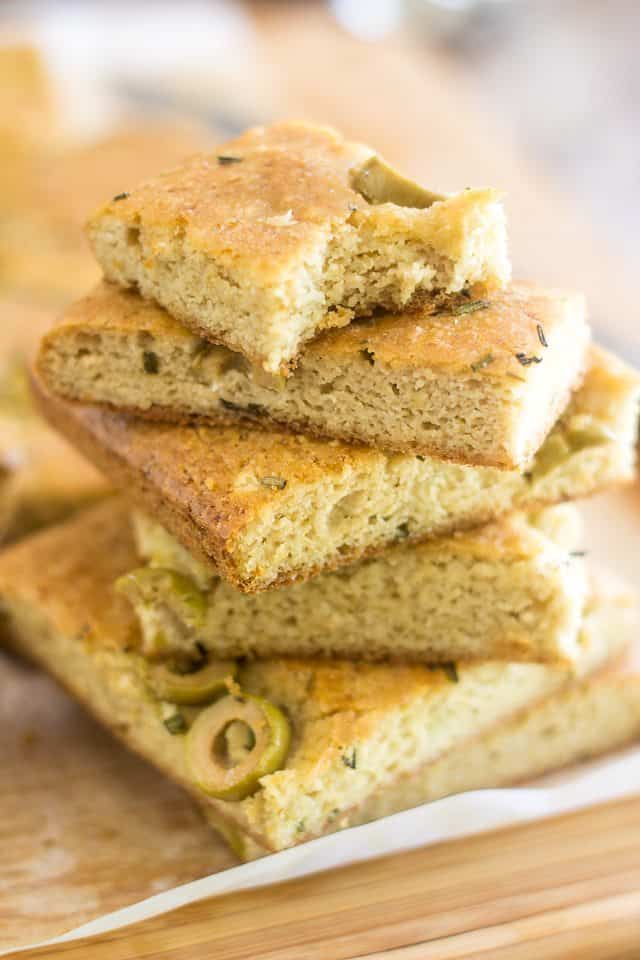 Olive Rosemary Fauxcaccia | thehealthyfoodie.com