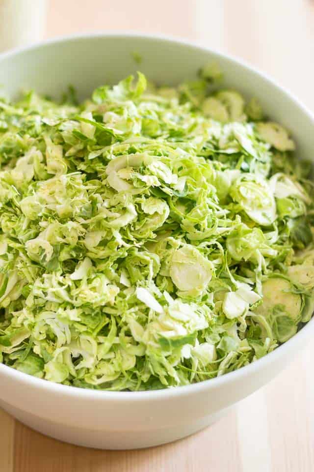 Shaved Brussels Sprouts | thehealthyfoodie.com