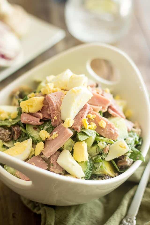 Smoked Ham and Hard-Boiled Egg Salad | thehealthyfoodie.com