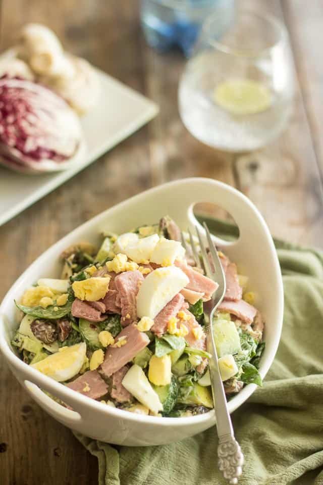 Smoked Ham and Hard-Boiled Egg Salad | thehealthyfoodie.com