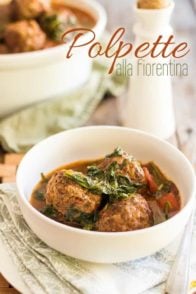 This Polpette alla Fiorentina, or meatballs in spinach and tomato sauce, is loaded with filling and nutritious ingredients, it's a complete meal in a bowl.