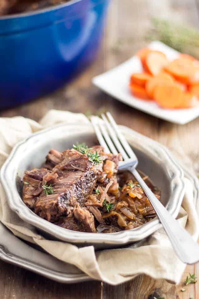 Blade Roast and Onion Compote | thehealthyfoodie.com