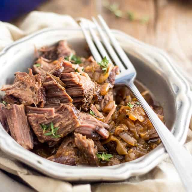Blade Roast with Onion Compote • The Healthy Foodie