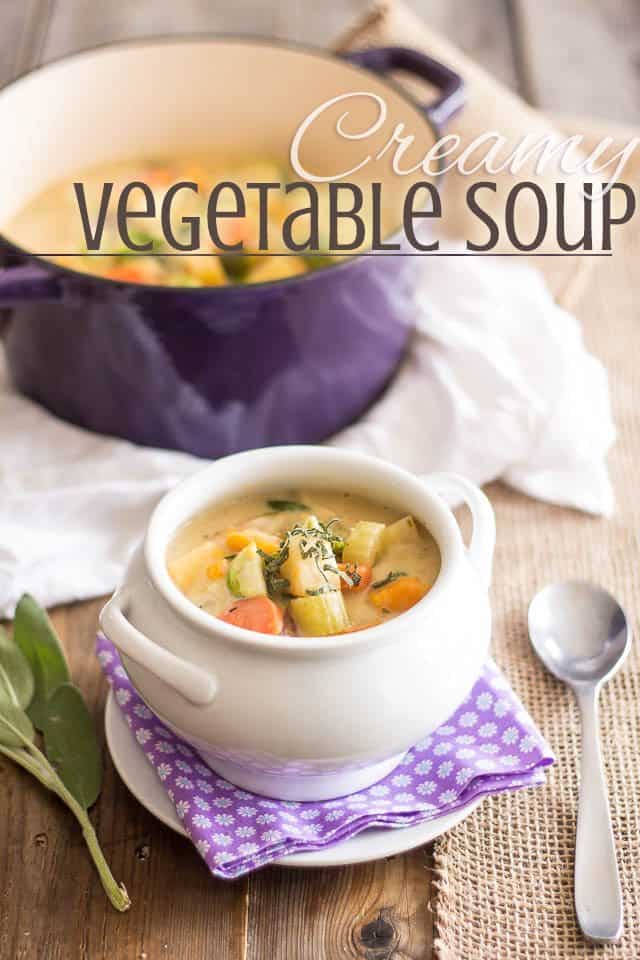 Non-Dairy Creamy Vegetable Soup | thehealthyfoodie.com