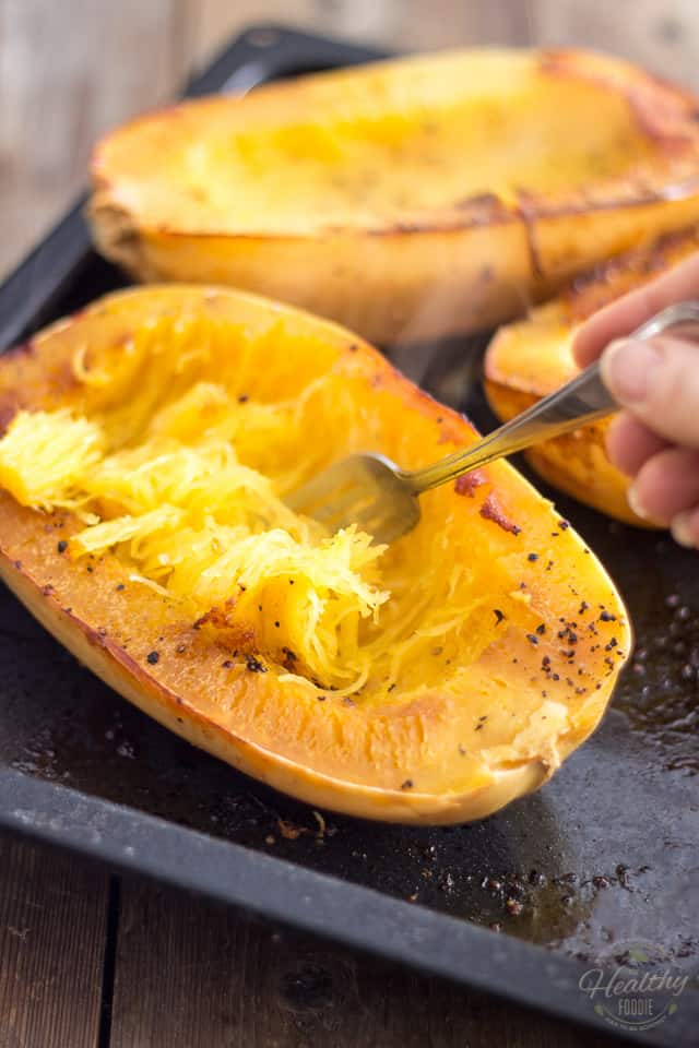 Oven Baked Spaghetti Squash The Healthy Foodie